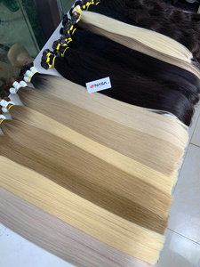 Extensions de cheveux humains vietnamiens 50 à 90cm droits à double tirage prix d'usine en vrac à vendre usine du Vietnam - Product Image 3