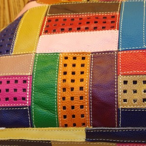 Ando <b>Bag</b> Genuine Cowhide Leather <b>Tote</b> <b>Bag</b> for Women Large Multicolor Patchwork Shoulder Handbag - Product Image 5