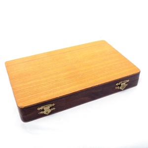 <b>Wooden</b> Backgammon Board Game <b>Set</b> Foldable 9 Inch With Dice And Checkers For Adults Playing - Product Image 4