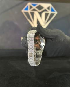 Montres mécaniques automatiques de luxe en or, serties de diamants véritables et de moissanite VVS, style Hip Hop Iced Out, pour hommes - Product Image 2