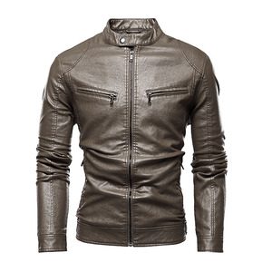 Best Quality Men's Genuine <b>Leather</b> <b>Jacket</b> for Fall and <b>Winter</b> High Street Style Plain Dyed with OEM Service Online Sale - Product Image 1