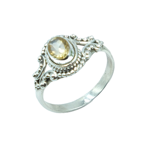 Anillo de Plata de Ley 925 con Citrino, Diseño de Filigrana Vintage Hecho a Mano, Anillo Ovalado con Gema, Joyería de Piedra de Nacimiento para Mujer, Proveedor Mayorista - Product Image 1