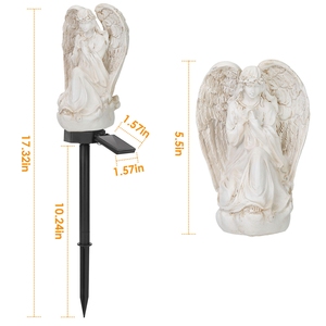 IP65 impermeabile esterno LED giardino luce 1 pezzo di preghiera solare angelo statua decorativo lampada da giardino per Patio cortile passerella paesaggio - Product Image 4