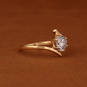 Bague de fiançailles solitaire en diamant de laboratoire rond de 2 carats, or massif 14 carats, bague de promesse de mariage pour femme - Product Image 2