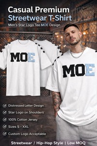 Camiseta de hombre de algodón de alto gramaje, estilo streetwear, corta, oversize, lisa, personalizable, con lavado vintage, corte boxy y efecto desgastado, OEM - Product Image 5