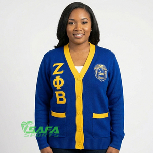 Cárdigan de Lino para Mujer con Bordado de la Hermandad Zeta Phi Beta 2026 |   Sororidad Delta, Bordado Personalizado para Damas, Hecho a Medida, Delgado y Ecológico - Product Image 2