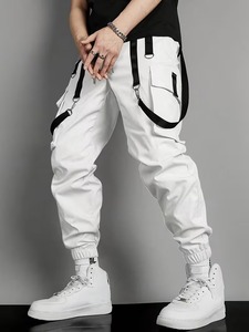<b>Men's</b> Fashion Cargo <b>Overalls</b> Relaxed Fit Breathable Polyester/Cotton with Side Pockets <b>for</b> Casual Streetwear Everyday Comfort - Product Image 4