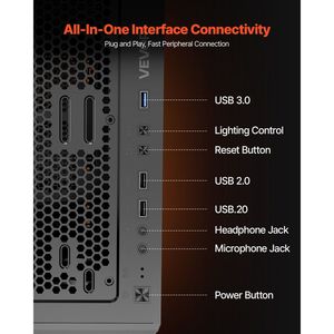 เคสคอมพิวเตอร์เกมมิ่งแบบ Mid-Tower ระบายอากาศสูง พร้อมพัดลม ARGB ขนาด 120 มม. จำนวน 4 ตัว และแผ่นกรองฝุ่น จัดการสายเคเบิลได้ง่าย พร้อมแผงกระจกนิรภัย - Product Image 5