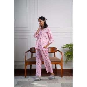 Conjunto de Pijama Heartbeat Rosa XS - Product Image 4