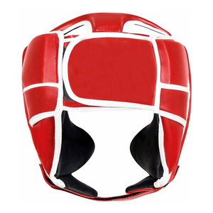Protège-tête de boxe en cuir PU bleu, équipement de protection avec fermeture auto-agrippante pour adultes, unisexe, utilisation universelle - Product Image 4