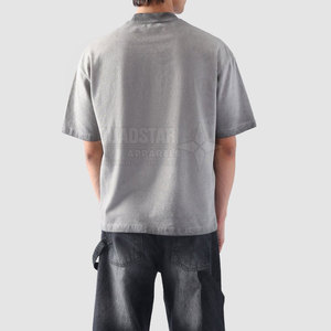 เสื้อยืดไซส์ใหญ่พิเศษผ้าฝ้าย100% สีพื้นผ้าขนแกะระบายอากาศได้ดีเสื้อยืดสตรีทไซส์ใหญ่พิเศษดีไซน์ใหม่ล่าสุด - Product Image 4