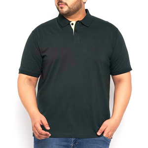 Polo pour hommes personnalisé OEM à manches courtes, grande taille, en coton respirant, avec impression sérigraphiée, motif uni, coupe oversize - Product Image 1