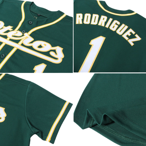 Maillot de baseball vert personnalisé avec nom et numéro, uniforme d'équipe à manches courtes, vêtements de sport - Product Image 5