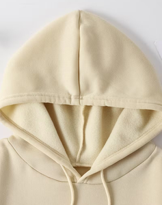 Women's Oversized Solid Fleece Pullover Hoodie Sweatshirt with Front Pocket Casual Winter Wear - Product Image 3