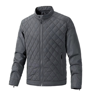 Autumn/Winter Men's Fashion Warm Quilted Reversible <b>Jacket</b> with Stand Collar - Product Image 5
