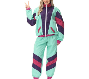 Women Casual Winter Windbreaker <b>Tracksuit</b> Set Two Piece Sport Jacket and Joggers Streetwear Waterproof Solid Nylon/Polyester - Product Image 2