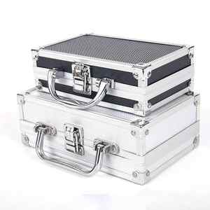 Durable Black Metal Tool <strong>Box</strong> Hard Carry Case Aluminum Utility Case - Product Image 6