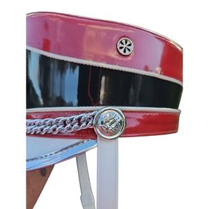 Chapeau haut de forme classique de style Napoléonien français pour fanfare, avec logo métallique élégant sur le devant, équipement de qualité supérieure Root Fight Gear - Product Image 3