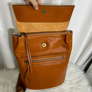 Vintage Style Leather <b>Backpack</b> With Spacious Interior Laptop Space <b>Secure</b> Buckle Closure And Comfortable Daily Carry Design - Product Image 6