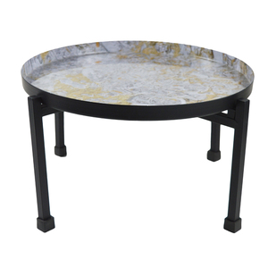 Modern Printed Theme Design Metal Dishes <b>Snack</b> <b>Plates</b> With Stand Designer Wedding Dishes Table Decor - Product Image 2