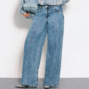 Venta al por Mayor de Jeans de Mezclilla Transpirables a la Moda para Mujer, con Detalle de Lazo, Ropa de Diseñador Personalizable, Proveedor de Exportación de Ropa Urbana - Product Image 5