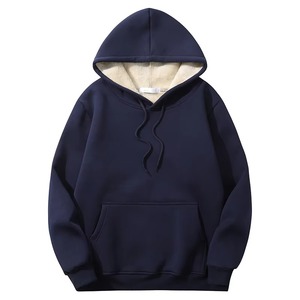Sweat-shirts à capuche pour hommes en jersey 100% coton, respirants, écologiques, coupe-vent, épais et doublés de polaire, avec broderies colorées et tendance - Product Image 3