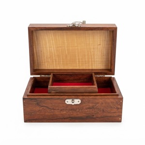 Caja de Joyería de Madera Hecha a Mano al por Mayor con Forro de Terciopelo, Cofre del Tesoro Pequeño de Madera Vintage Premium, Decorativo para Guardar Recuerdos - Product Image 6