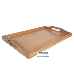 ถาดเสิร์ฟไม้ทรงสี่เหลี่ยมทำมือสำหรับจัดเก็บอุปกรณ์บนโต๊ะอาหาร - Product Image 1