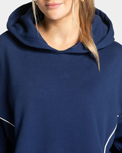 Survêtements pour femmes de haute qualité avec logo personnalisé, sweat-shirt oversize bleu marine avec passepoil, ensemble deux pièces, vêtements de sport respirants, ensembles de survêtements pour femmes - Product Image 5