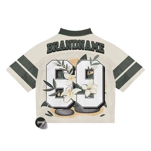 Custom Cheap Sublimation Team <b>Men</b> USA Hole Porthole Mesh V-neck Short Sleeve Plus Size Lacrosse Jersey All Seasons - Product Image 3