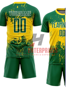 Tenue de football personnalisable de qualité supérieure pour l'entraînement d'équipe – Impression numérique personnalisée en polyester/coton, séchage rapide - Product Image 3