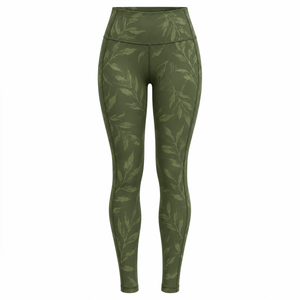 Pantalones Deportivos Elásticos y Transpirables Personalizados OEM, Leggings de Yoga Sólidos de Cintura Media para Mujer - Product Image 1