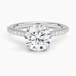 Anillo de Compromiso Elodie con Moissanita de Corte Redondo, Chapado en Oro de 14K, Engaste de Puntas, Solitario, para Boda y Aniversario - Product Image 5