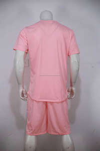 Conjunto de Camiseta y Pantalones Cortos Lisos de Color Sólido con Logotipo Personalizado al por Mayor de Fábrica - Product Image 5