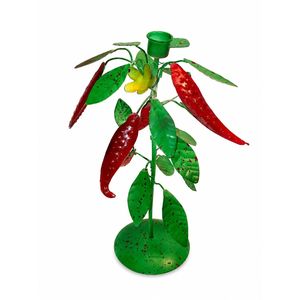 Vintage Iron Chili Pepper Candle Holder Handmade Metal Art Candle Stand Unique Farmhouse Home Decoration Decorative <b>Tealight</b> - Product Image 1