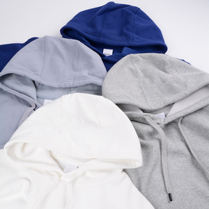 Autumn 350gsm Polyester/Cotton Hooded Pullover Sweatshirt Premium Heavy Fleece Regular Fit Custom Men's Hoodies - Product Image 6