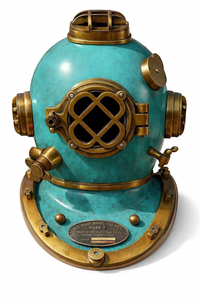 Réplica del Casco de Buceo Mark V de la Marina de los Estados Unidos, Acabado en Cobre Antiguo, Casco de Buceo Náutico para Aguas Profundas, Decoración Marítima - Product Image 3