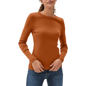 <b>Top</b> Quality Solid Color Long Sleeve T-Shirts Breathable Custom Fashion Casual Blank Latest Style Relaxed Fit Summer T-shirts - Product Image 1