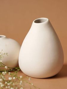 Modern Eco-Friendly Matte Ceramic Flower <b>Vase</b> Porcelain Tabletop <b>Bud</b> <b>Vase</b> Minimalist Home Decor for Dining Room Wedding - Product Image 6