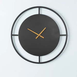Modern Geometric Metal Wall <b>Clock</b> Iron Design With <b>Silent</b> Quartz Large Nordic Decorative Timepiece For Luxury Living Room - Product Image 4
