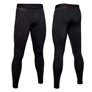 Leggings Deportivos para Hombre, Corte Ajustado, Cintura Elástica, Color Sólido, Compresión, Protección UV, Transpirables y de Secado Rápido - Product Image 4