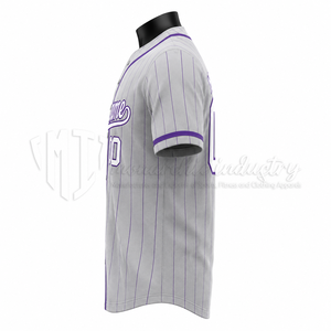Camiseta de Béisbol Sublimada Personalizada, 100% Poliéster, Uniforme de Equipo con Rayas, OEM ODM, Secado Rápido, Transpirable - Product Image 5