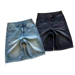 Top Popular Jorts <b>Men's</b> Denim Shorts Mid-Waist Baggy Style Washed Jeans Shorts With Rhinestone shorts for <b>men</b> - Product Image 1