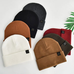 Bulk Knitted Beanie Custom Branding Thick Acrylic <b>Winter</b> Skull <b>Cap</b> <b>for</b> <b>Men</b> Women - Product Image 2