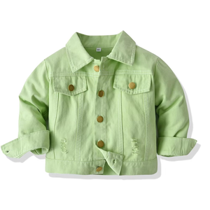 <b>Boy</b> Denim Jacket Outwear Spring Autumn Kids Long Sleeve Solid Color Outwear Coat - Product Image 3