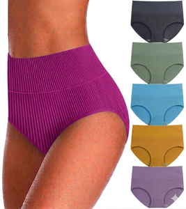 กางเกงในสตรีเอวต่ำผ้าฝ้ายผสมสแปนเด็กซ์ ระบายอากาศได้ดี สวมใส่สบายทุกวัน เอวยางยืด รับผลิตแบบ OEM ขายส่ง - Product Image 1