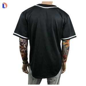 เสื้อเบสบอลพิมพ์ชื่อทีมและหมายเลขคอวี - Product Image 5