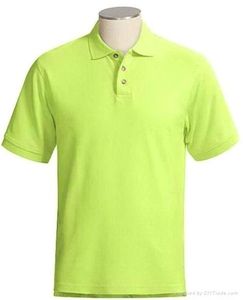 เสื้อโปโลแขนสั้นผู้ชาย สีพื้น ผ้าปิเก้ ทรงปกติ ระบายอากาศได้ดี ผ้าถัก สวมใส่สบาย สีเขียว - Product Image 2
