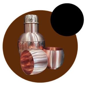 Elegant Copper Beverage Serving <b>Set</b> Water Jug with Tumblers for Dining Table Hospitality and Kitchen Drinkware - Product Image 1