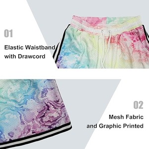 Shorts de basketball pour hommes BSCI, personnalisés, imprimés par sublimation, style streetwear, en mesh, grande taille, séchage rapide, respirants, au-dessus du genou - Product Image 4